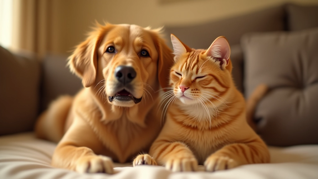 Chat et chien ensemble