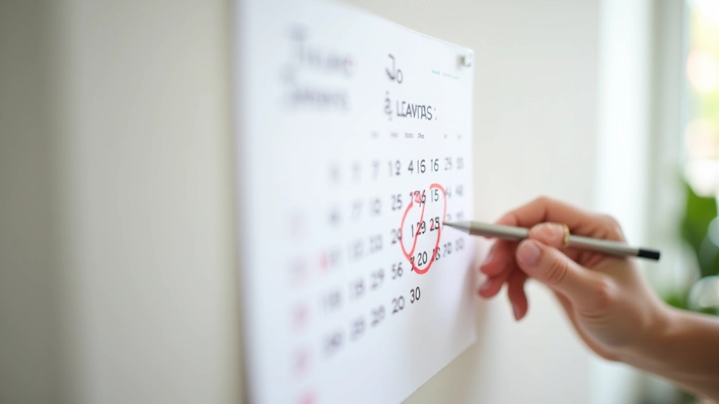 Calendrier mensuel avec montants épargne encerclés, planification financière